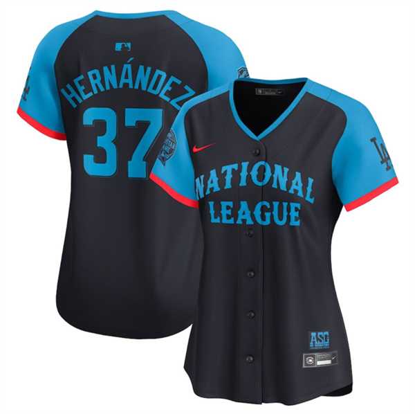 Womens National League #37 Teoscar Hernandez Navy 2024 All-Star Limited Stitched Baseball Jersey(Run Small)